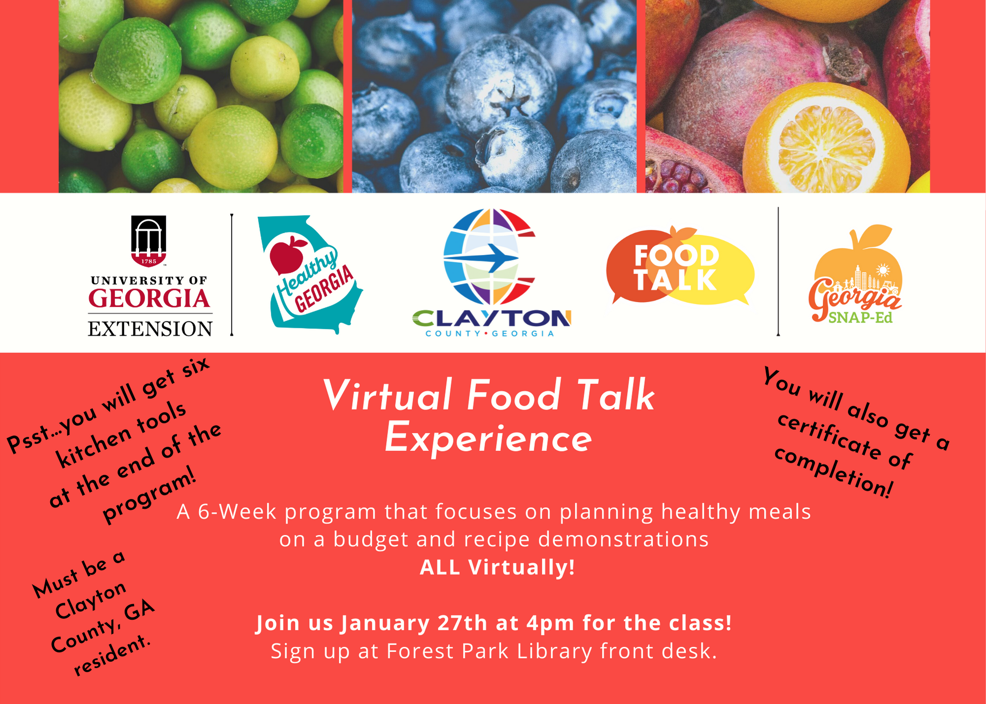 UGA Extension/CCLS Virtual Food Talk Experience